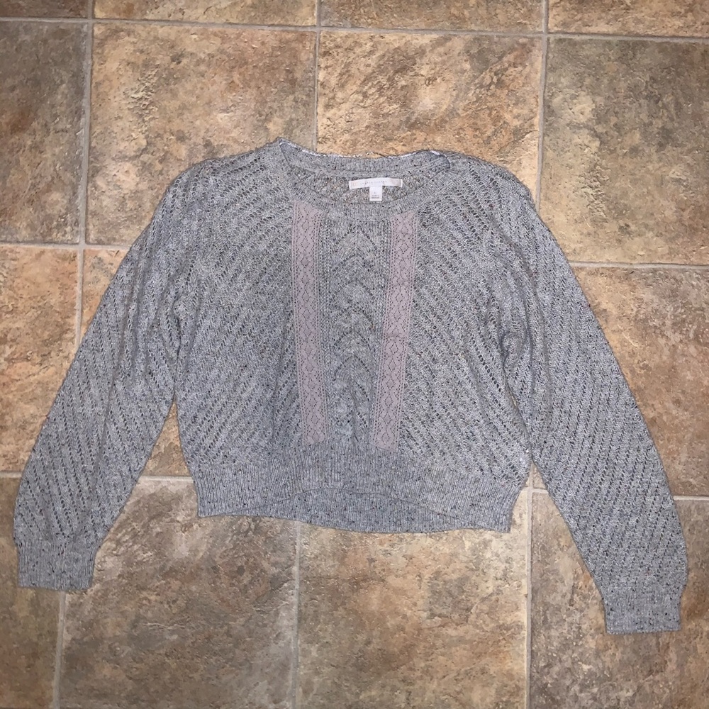 Gray cropped long sleeve